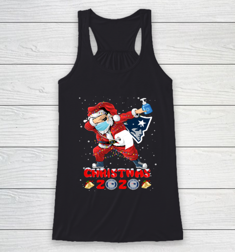 New England Patriots Funny Santa Claus Dabbing Christmas 2020 NFL Racerback Tank