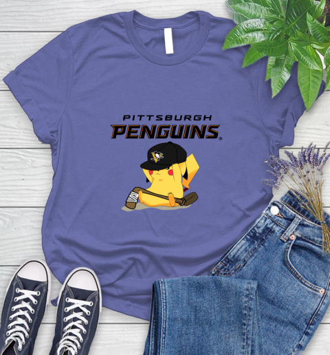 NHL Pikachu Hockey Sports Pittsburgh Penguins Women's T-Shirt 11