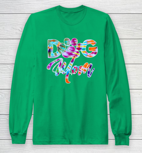 Dog Mom Shirt Tie Dye Dog Mom Apparel for Women Dog Lover Gifts Paw Long Sleeve T-Shirt 4