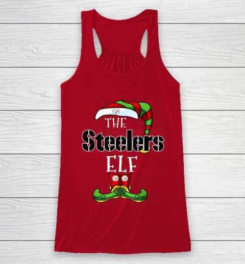 Pittsburgh Steelers Christmas ELF Funny NFL Racerback Tank 4