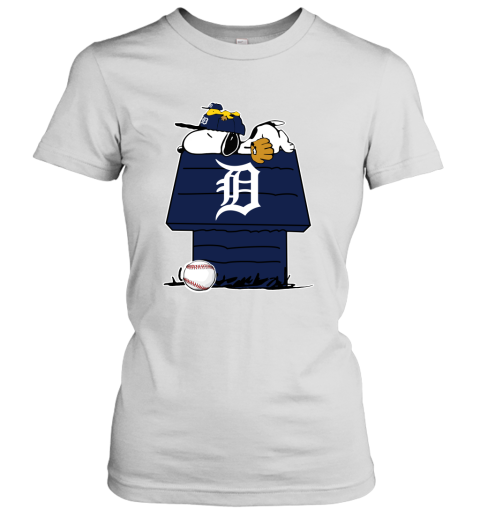 MLB Detroit Tigers Snoopy Charlie Brown Woodstock The Peanuts Movie Baseball  T Shirt Youth Sweatshirt