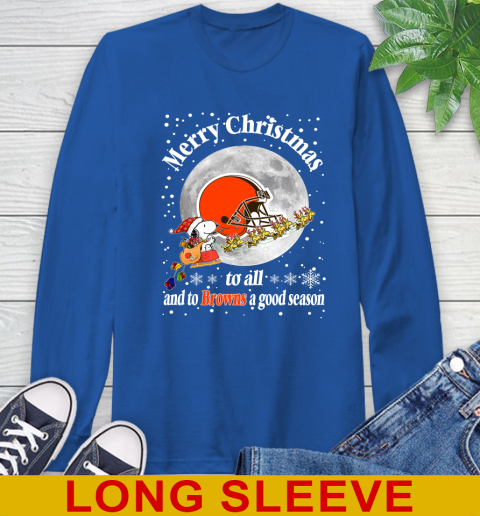 Cleveland Browns Merry Christmas To All And To Browns A Good Season NFL Football Sports Long Sleeve T-Shirt 11