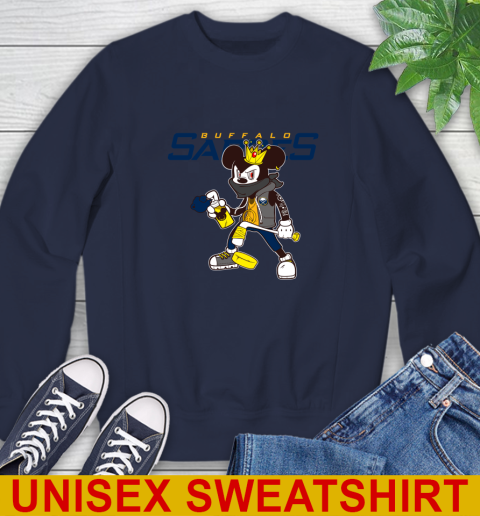 Buffalo Sabres NHL Hockey Mickey Peace Sign Sports Sweatshirt 3
