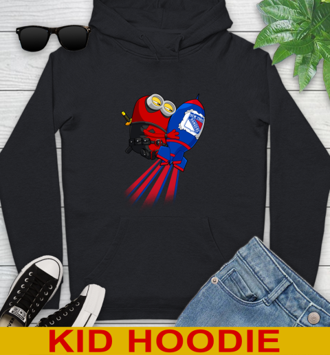 NHL Hockey New York Rangers Deadpool Minion Marvel Shirt Youth Hoodie