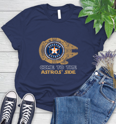 MLB Come To The Houston Astros Side Star Wars Baseball Sports Women's T-Shirt 14