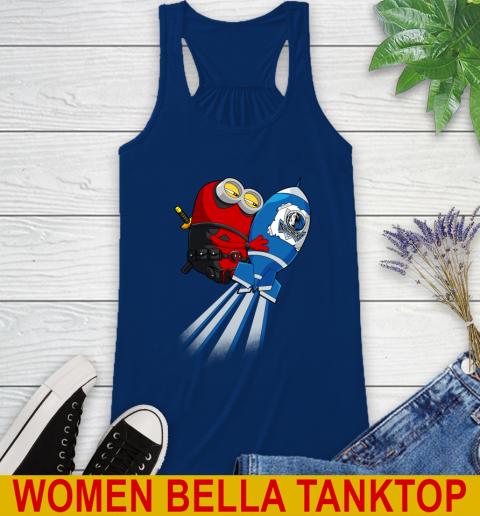 NBA Basketball Dallas Mavericks Deadpool Minion Marvel Shirt Racerback Tank 7