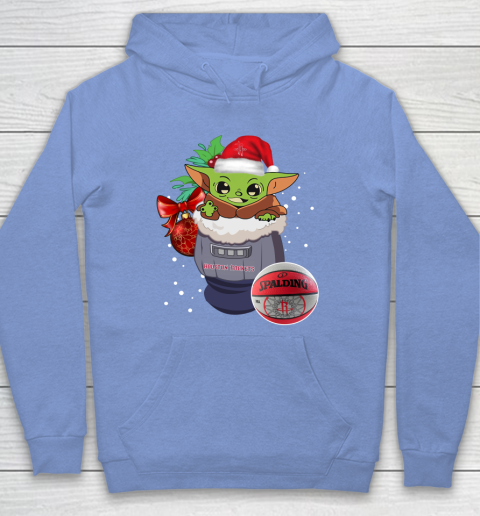 Houston Rockets Christmas Baby Yoda Star Wars Funny Happy NBA Hoodie 11