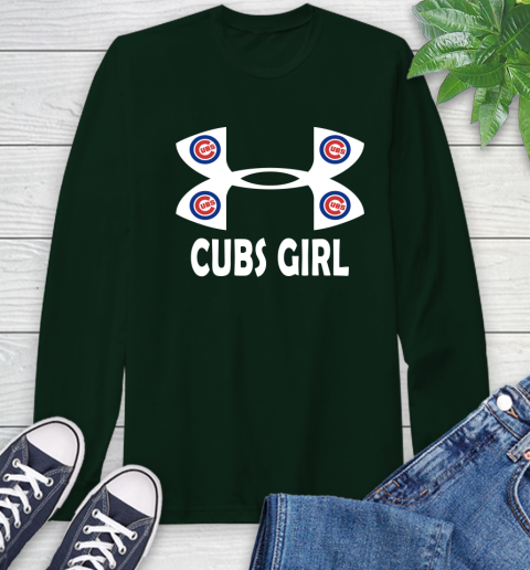 MLB Chicago Cubs Under Armour Baseball Sports Long Sleeve T-Shirt 7
