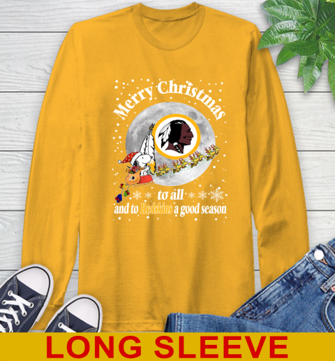 Washington Redskins Merry Christmas To All And To Redskins A Good Season NFL Football Sports Long Sleeve T-Shirt 2