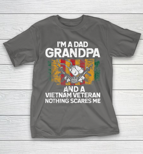 Grandpa Funny Gift Apparel  I'm A Dad Grandpa Vietnam Veteran Fathers Day T-Shirt 8