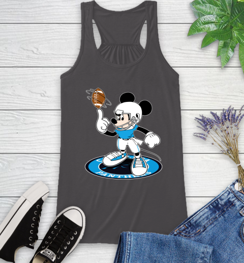 NFL Football Carolina Panthers Cheerful Mickey Disney Shirt Racerback Tank 12