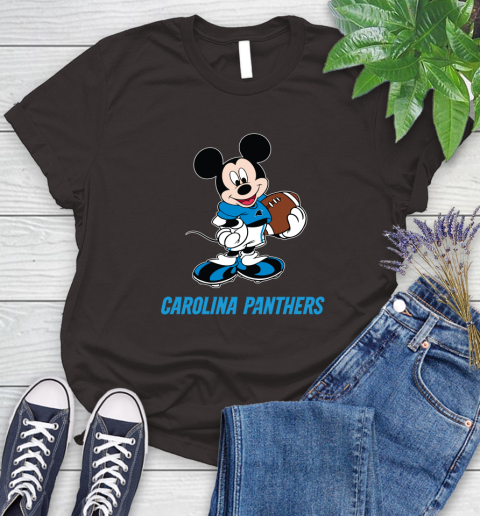 NFL Football Carolina Panthers Cheerful Mickey Mouse Shirt Women's T-Shirt 9