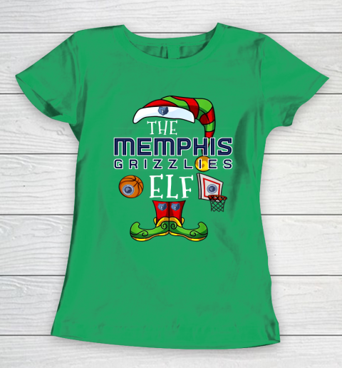 Memphis Grizzlies Christmas ELF Funny NBA Women's T-Shirt 5