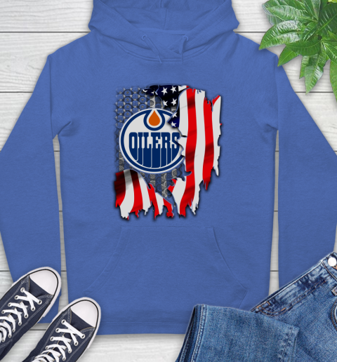 Edmonton Oilers NHL Hockey American Flag Hoodie 9