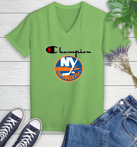 NHL Hockey New York Islanders Champion Shirt Women's V-Neck T-Shirt 7
