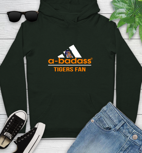 MLB A Badass Detroit Tigers Fan Adidas Baseball Sports Youth Hoodie 14