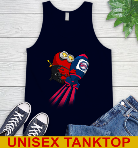 MLB Baseball Minnesota Twins Deadpool Minion Marvel Shirt Tank Top 2
