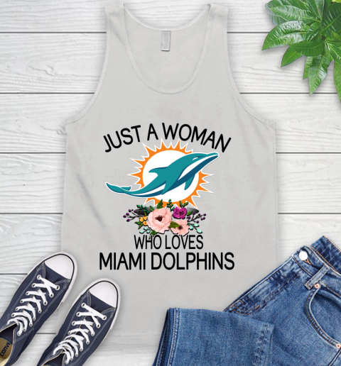 NFL Just A Woman Who Loves Miami Dolphins Football Sports Tank Top