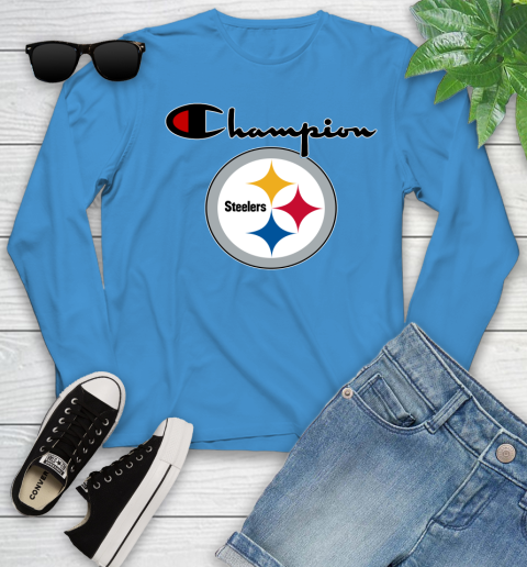 NFL Football Pittsburgh Steelers Champion Shirt Youth Long Sleeve 5