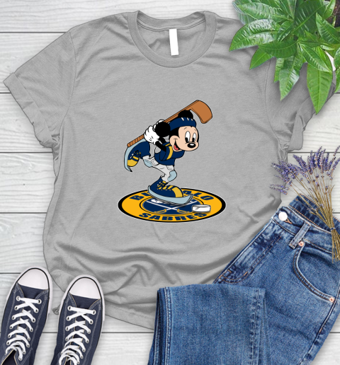 NHL Hockey Buffalo Sabres Cheerful Mickey Disney Shirt Women's T-Shirt 5
