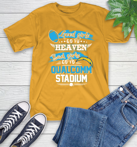 Los Angeles Chargers NFL Bad Girls Go To Qualcomm Stadium Shirt T-Shirt - Image 3