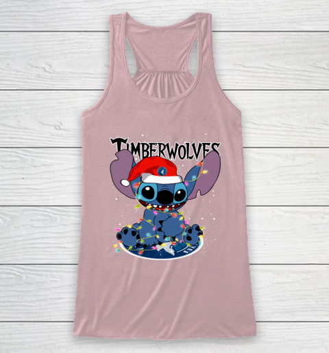 Minnesota Timberwolves NBA noel stitch Basketball Christmas Racerback Tank 5