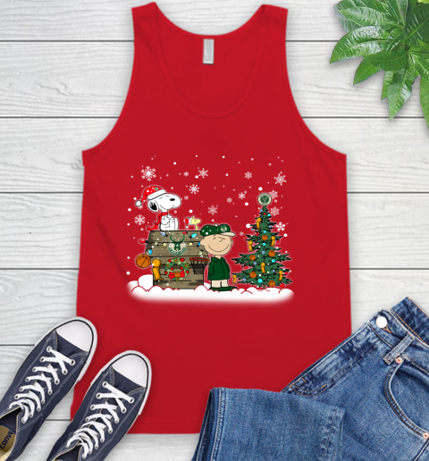 Milwaukee Bucks NBA Basketball Christmas The Peanuts Movie Snoopy Championship Tank Top 5