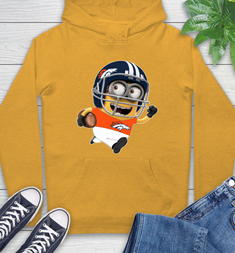 NFL Denver Broncos Minions Disney Football Sports Hoodie 3