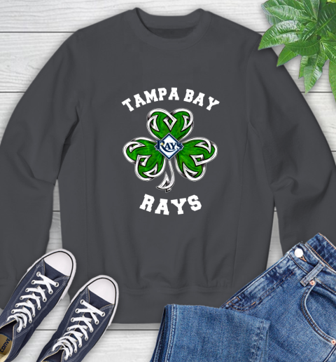 MLB Tampa Bay Rays Three Leaf Clover St Patrick's Day Baseball Sports Sweatshirt 6