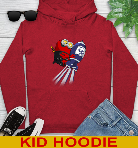 MLB Baseball Colorado Rockies Deadpool Minion Marvel Shirt Youth Hoodie 11