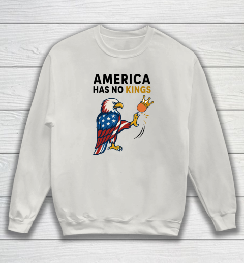 America Has No Kings Eagle Kick Orange Anti Trump Sweatshirt 8