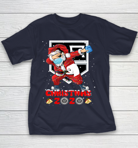 Los Angeles Kings Funny Santa Claus Dabbing Christmas 2020 NHL Youth T-Shirt 2