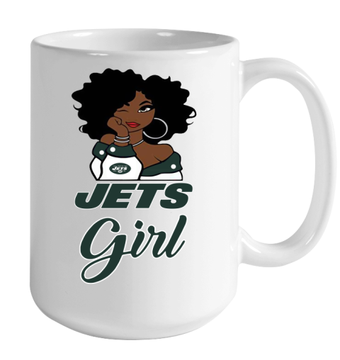 New York Jets Girl NFL Color Changing Mug 15oz - Image 3