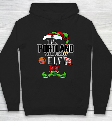 Portland Trail Blazers Christmas ELF Funny NBA Hoodie