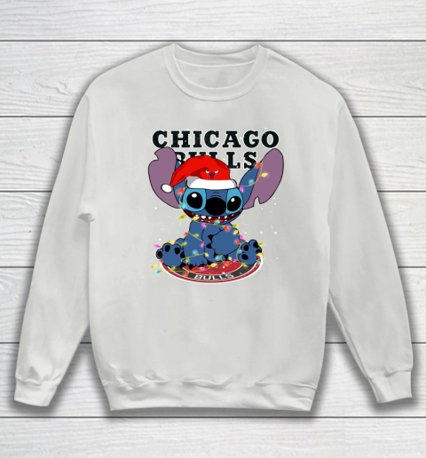 Chicago Bulls NBA noel stitch Basketball Christmas Sweatshirt 3