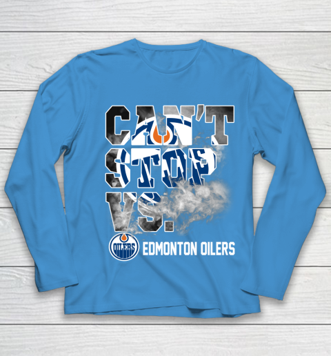NHL Edmonton Oilers Hockey Can't Stop Vs Youth Long Sleeve 5