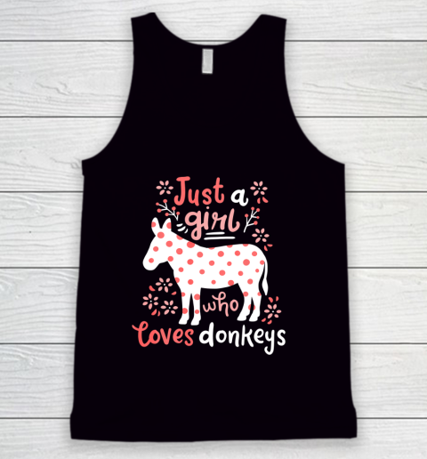 Donkey Gift Just a Girl Who Loves Donkey Tank Top