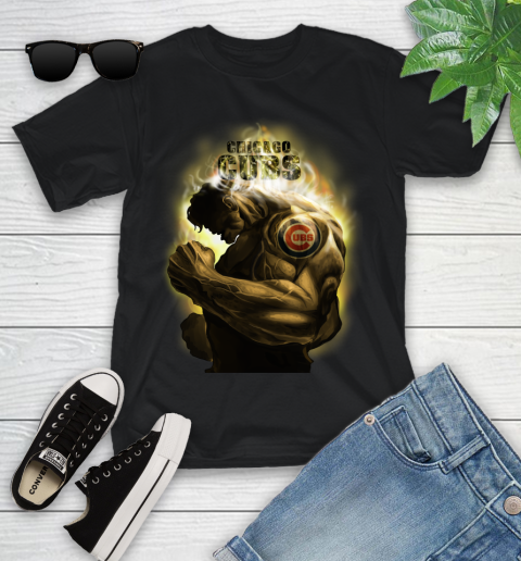 Chicago Cubs MLB Baseball Hulk Marvel Avengers Sports Youth T-Shirt