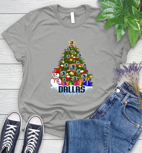 Dallas Mavericks Merry Christmas NBA Basketball Sports Women's T-Shirt 10
