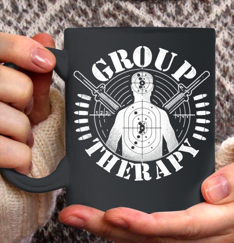 Veteran Shirt Gun Control Group Therapy Ceramic Mug 11oz