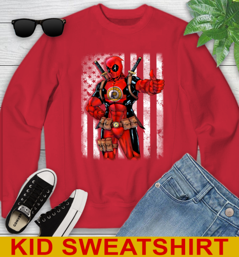 NBA Basketball Indiana Pacers Deadpool American Flag Shirt Youth Sweatshirt 7