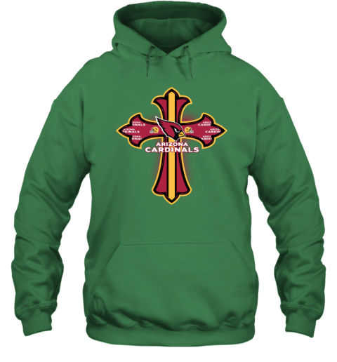 NFL Yellow Crusader Cross Arizona Cardinals Hoodie 8orf nfl yellow crusader cross arizona cardinals hoodie 23 front irish