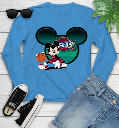 NBA Cleveland Cavaliers Mickey Mouse Disney Basketball Youth Long Sleeve 7