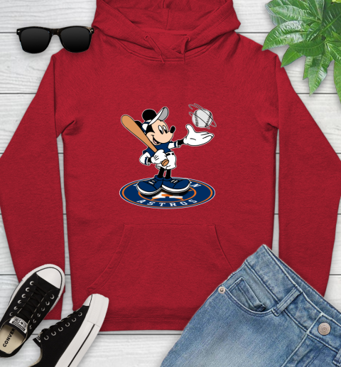 MLB Baseball Houston Astros Cheerful Mickey Disney Shirt Youth Hoodie 10