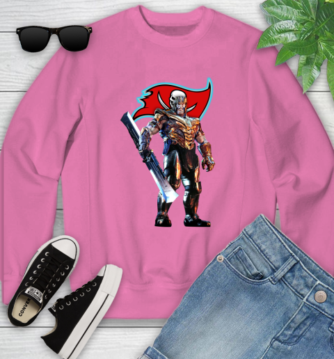NFL Thanos Gauntlet Avengers Endgame Football Tampa Bay Buccaneers Youth Sweatshirt 7