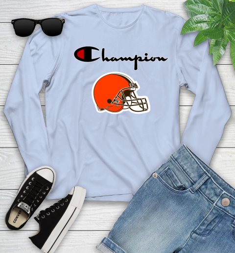 NFL Football Cleveland Browns Champion Shirt Youth Long Sleeve 6