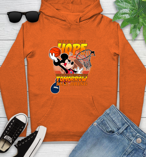 Washington Wizards NBA Basketball Mickey Disney Never Lose Hope Youth Hoodie 4
