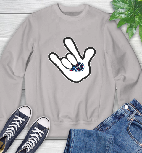 Tennessee Titans NFL Football Mickey Rock Hand Disney Sweatshirt 12