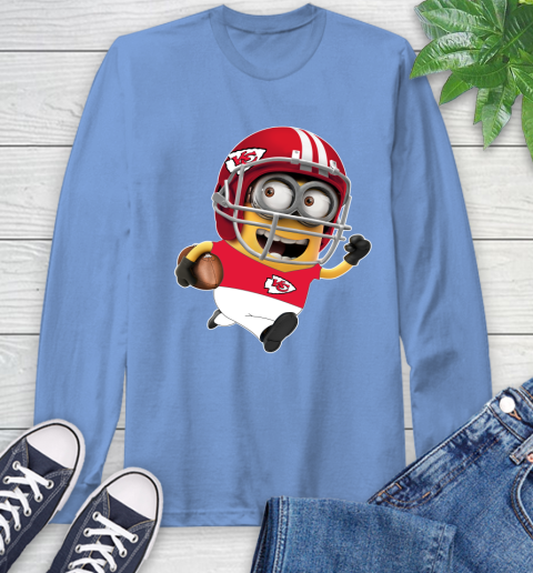 NFL Kansas City Chiefs Minions Disney Football Sports Long Sleeve T-Shirt 11