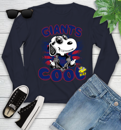 NFL Football New York Giants Cool Snoopy Shirt Youth Long Sleeve 2